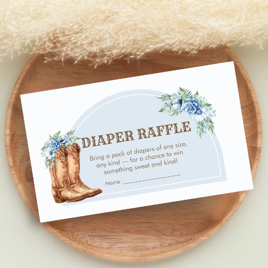 Cowboy Baby Shower Diaper Raffle Begleitkarte