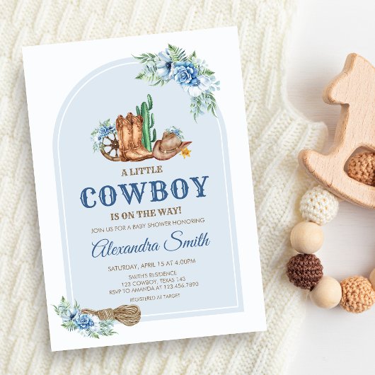 Cowboy Baby Shower Einladung