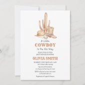 Cowboy Baby Shower Einladung Vorlage (Vorderseite)