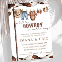 Cowboy Baby Shower Einladung Vorlage, ein wenig