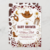 Cowboy Baby Shower Einladung Wild West Einladung (Vorne/Hinten)