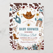 Cowboy Baby Shower Einladung Wild West Einladung (Vorne/Hinten)