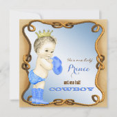 Cowboy Baby Shower Einladungen (Vorderseite)