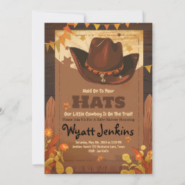 Cowboy Baby Shower Einladungen