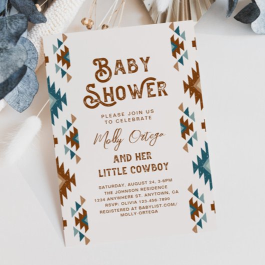 Cowboy Baby Shower Einladungen | Südwest Baby
