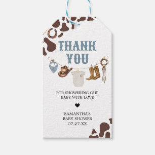 Cowboy Baby Shower Favor Tags Geschenkanhänger