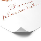 Cowboy baby shower - favors, please take one poster (Ecke)