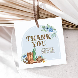 Cowboy Baby Shower Geschenkanhänger