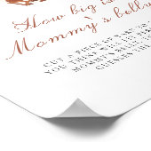 Cowboy baby shower How big is mommy's belly  Poster (Ecke)