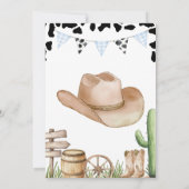 Cowboy Baby Shower Invitation Einladung (Rückseite)