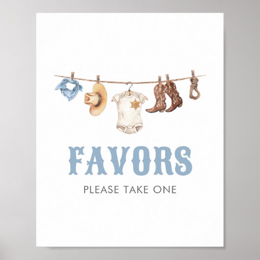 Cowboy Baby Shower Lieblingsunterschrift Poster (Vorne)