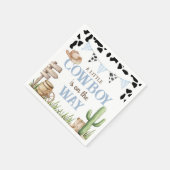 Cowboy Baby Shower Party Napkins Serviette (Ecke)
