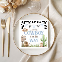 Cowboy-Baby-Shower-Party-Servietten