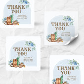 Cowboy Baby Shower Quadratischer Aufkleber