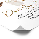 Cowboy Baby Shower Say Baby nicht Poster (Ecke)