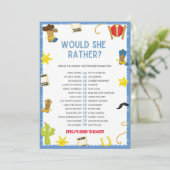 Cowboy Baby Showgame - Größe 12x18 Einladung (Stehend Vorderseite)