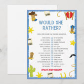 Cowboy Baby Showgame - Größe 12x18 Einladung (Vorne/Hinten)