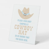 Cowboy Baby Showhut Sockelschild (Vorderseite)