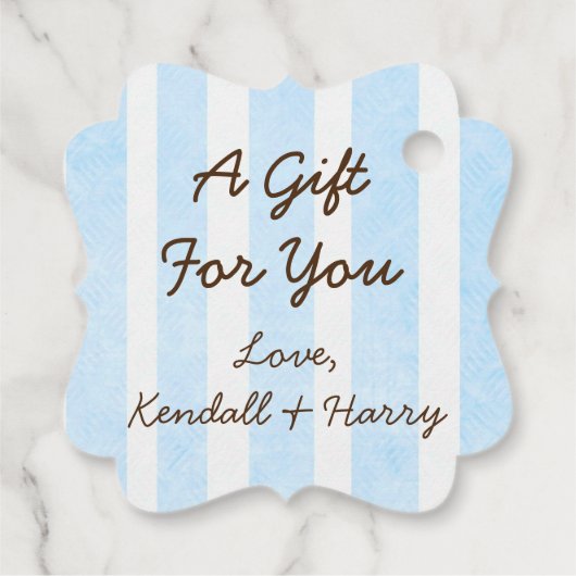 Cowboy Baby und Teddy Bear - Geschenkmarke Geschenkanhänger (Rückseite)