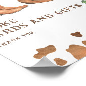 Cowboy-Babydusche - Bücherkarten und Geschenkposte Poster (Ecke)