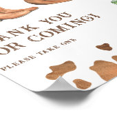 Cowboy-Babydusche Danke, dass Sie kommen Poster (Ecke)