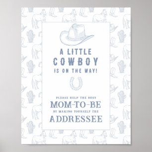 Cowboy-Babydusche - Hilf der geschäftigen Mama Poster
