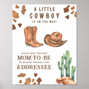 Cowboy-Babydusche - Hilf der geschäftigen Mama Poster