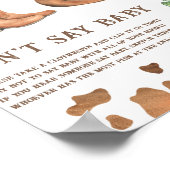 Cowboy-Babydusche Sag nicht, Baby Poster (Ecke)