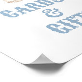 Cowboy Babyduschkarten und Geschenkschild Poster (Ecke)