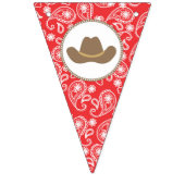 Cowboy-Babyparty-Flaggen-Fahnen-Paisley-Gingham Wimpelkette (Zweite Fahne)