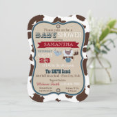 Cowboy Bandanna Jumper Baby Dusche Einladung (Stehend Vorderseite)