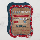 Cowboy-Bandanna-Pullover-Babyparty Einladung (Vorne/Hinten)