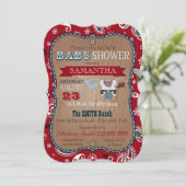 Cowboy-Bandanna-Pullover-Babyparty Einladung (Stehend Vorderseite)