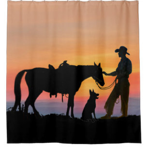 COWBOY-BEGLEITER DUSCHVORHANG