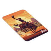 Cowboy bei Rodeo Texas Travel Magnet (Rechte Seite)