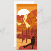 Cowboy bei Sonnenuntergang in den Bergen (Vorne/Hinten)