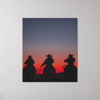 Cowboy bei Sonnenuntergang