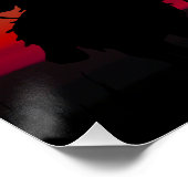 Cowboy bei Sonnenuntergang Poster (Ecke)