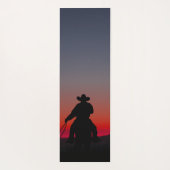 Cowboy bei Sonnenuntergang Yogamatte (Rückseite)