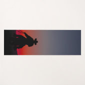 Cowboy bei Sonnenuntergang Yogamatte (Vorderseite (Horizontal))