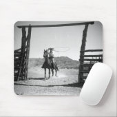 Cowboy beim Lassowerfen Mousepad (Mit Mouse)