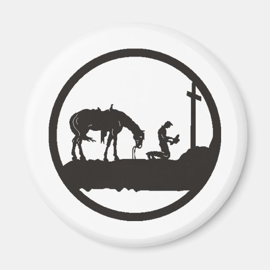 Cowboy beten magnet (Vorne)