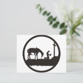 Cowboy beten postkarte (Stehend Vorderseite)