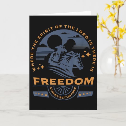 Cowboy-Bibel-Schriftvers Western Jesus für Männer Karte (Gelbe Blume)