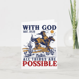 Cowboy-Bibel-Schriftvers Western Jesus für Männer Karte