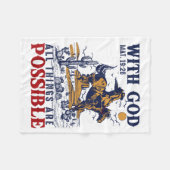 Cowboy Bible Scripture Verse Western Jesus For Men Fleecedecke (Vorderseite (Horizontal))