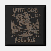 Cowboy Bible Scripture Verse Western Jesus For Men Magnet (Vorne)