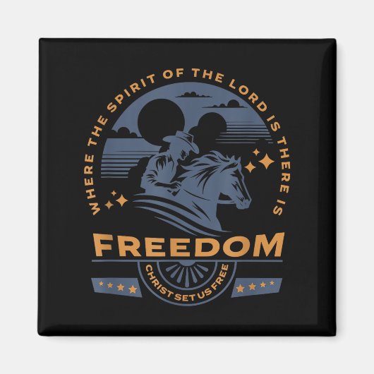 Cowboy Bible Scripture Verse Western Jesus For Men Magnet (Vorne)