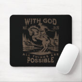 Cowboy Bible Scripture Verse Western Jesus For Men Mousepad (Mit Mouse)