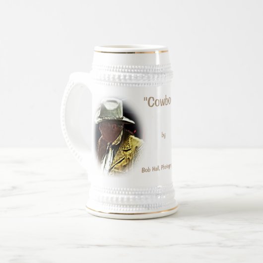 "Cowboy " Bierglas (Vorderseite Links)